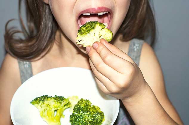 Porciones de alimentos saludables para niños