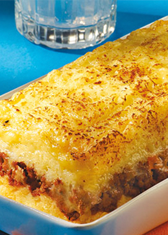 picadillo con puré de papa