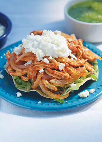 tostadas de tinga de pollo