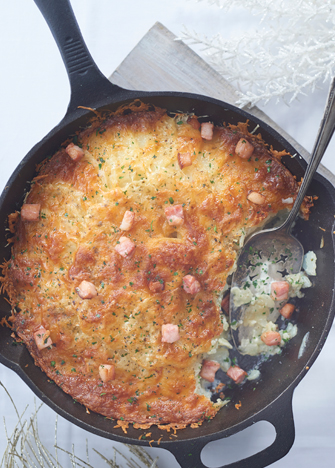 gratin de papas con tocino