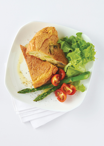 pastel ligero de verduras