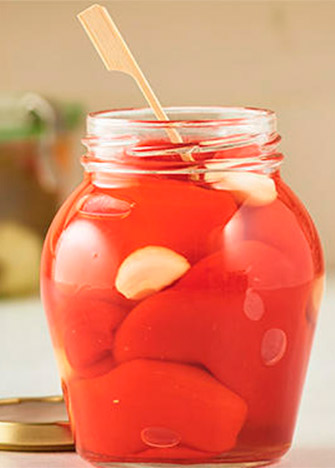 pimientos rojos con ajos