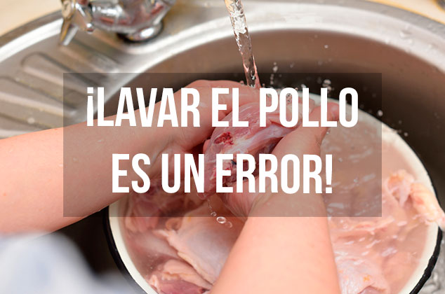 lavar el pollo antes de cocinarlo