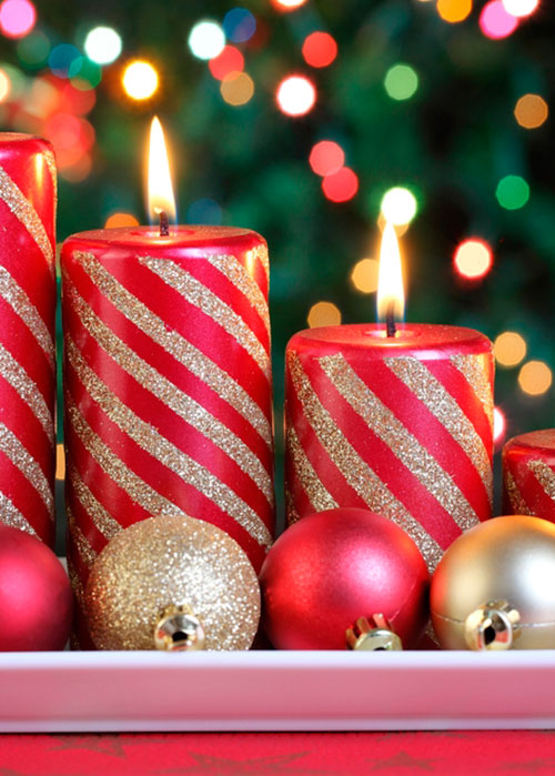 Centros de mesa para navidad y nuevo: velas y esferas | Cocina Vital