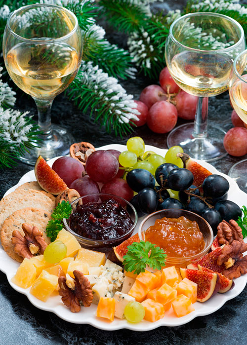 Centros de mesa para navidad y año nuevo: frutas