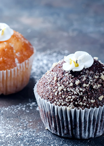 coberturas de cupcakes: ralladura o azúcar glass