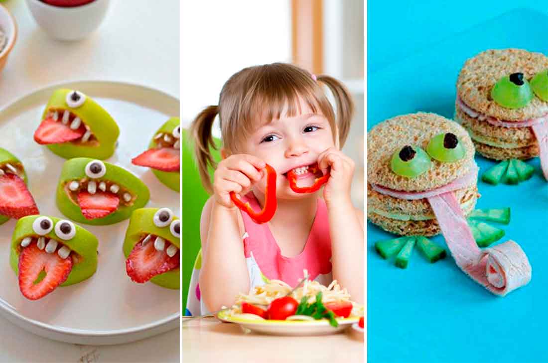 Con estas formas originales para decorar la comida de los niños, te apuesto que se comerán todo lo que comúnmente no se comen.