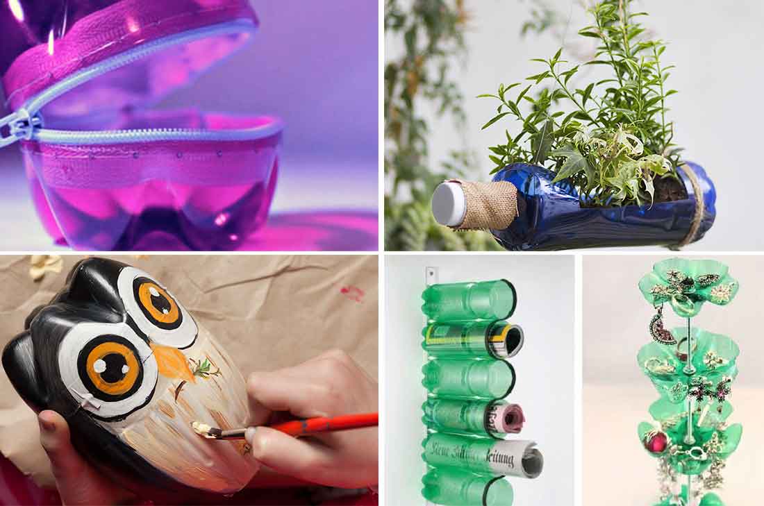 10 ideas para reusar o reciclar botellas de plástico | Reciclaje de PET