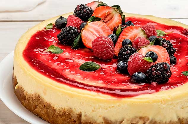 Receta original Cheesecake de frutos rojos sin horno