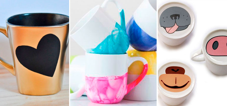 8 ideas fáciles y rápidas para decorar tazas - Decoración de tazas DIY