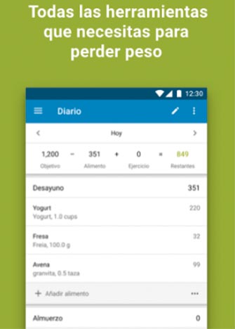 Aplicaciones para bajar de peso: my fitness pal