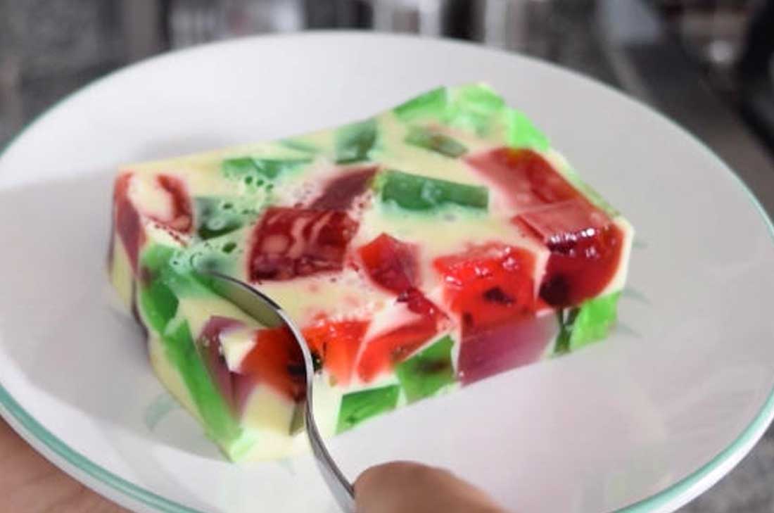 Cómo hacer gelatina de mosaico de tres leches - Recetas postres