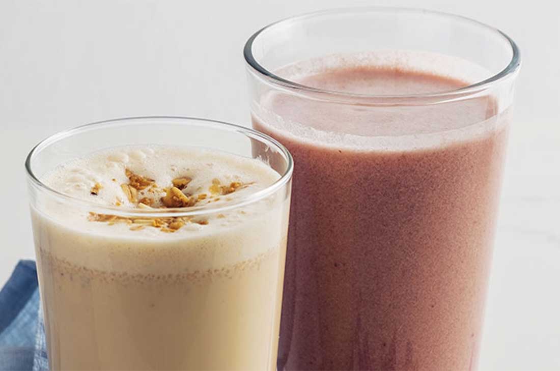 Receta de licuado energético de frutos rojos y almendras