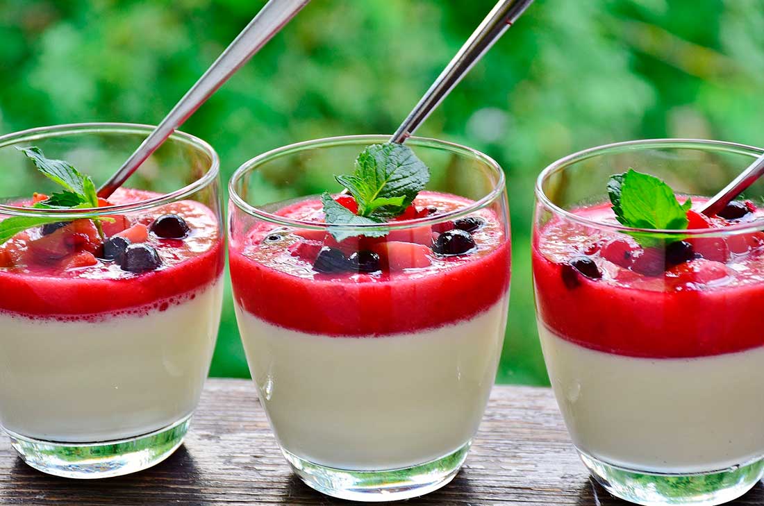 Panna cotta de yogurt