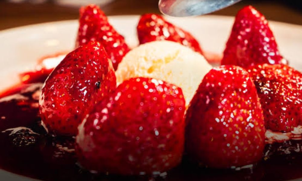 Receta de fresas jubilee flameadas