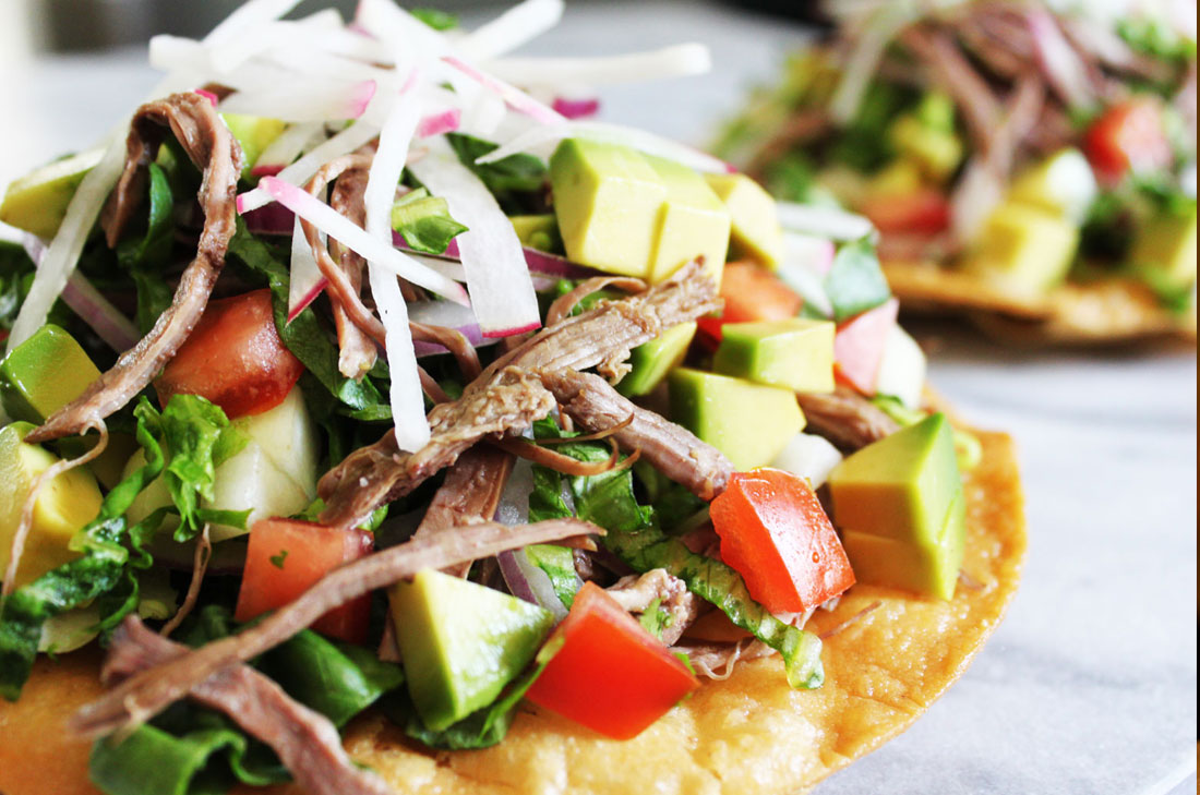 Receta de Tostadas de salpicón de res