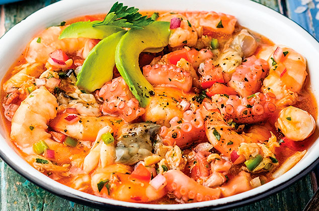 Receta original de Cóctel de mariscos 