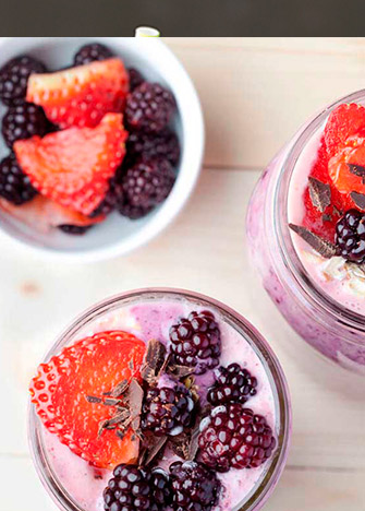 Licuado frutos rojos con avena