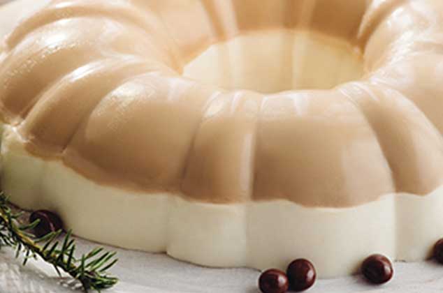 Gelatina de café con queso crema