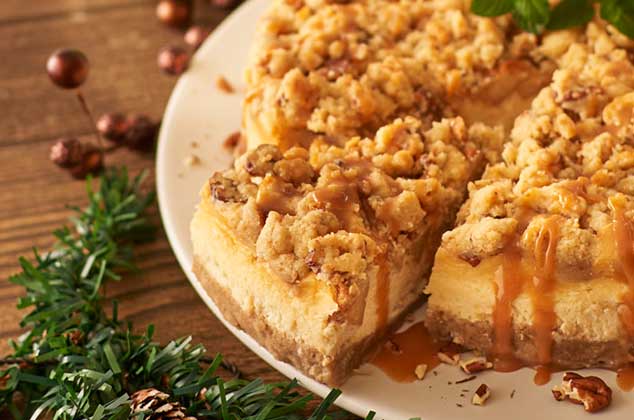 Cheesecake crumble de manzana