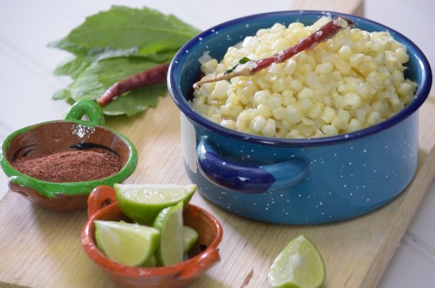 Cómo hacer Esquites asados con chile de árbol - Receta tradicional - Esquites secos