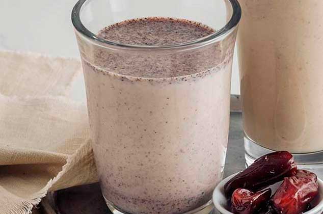 Licuado energético de coco, avena y cacao