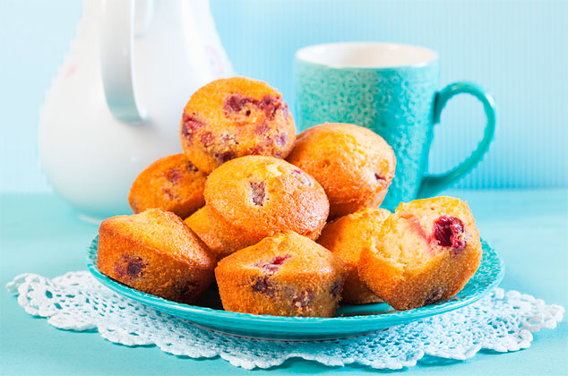 Muffins de cereza y queso crema