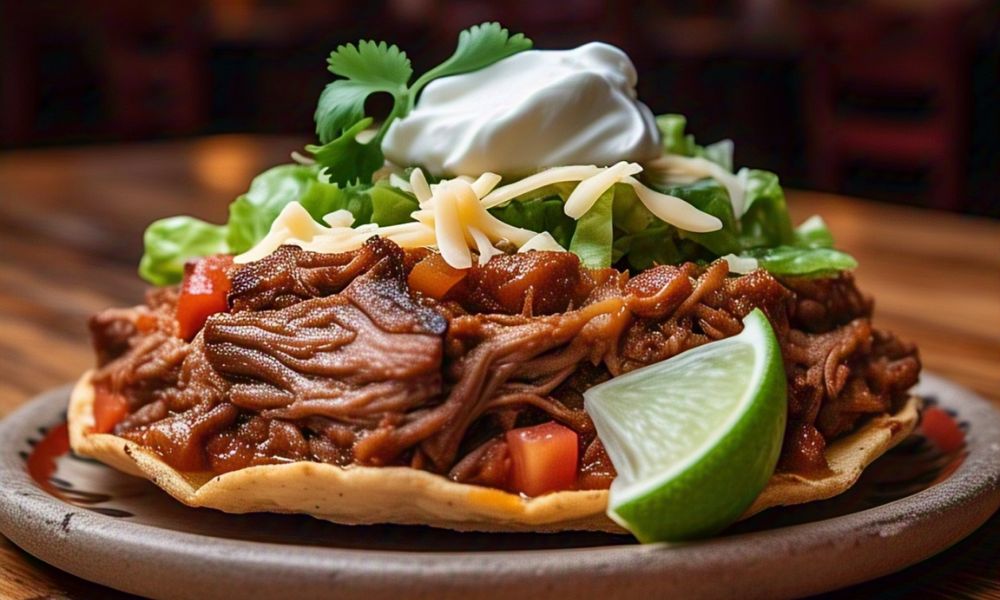 Receta de tostadas de tinga de res