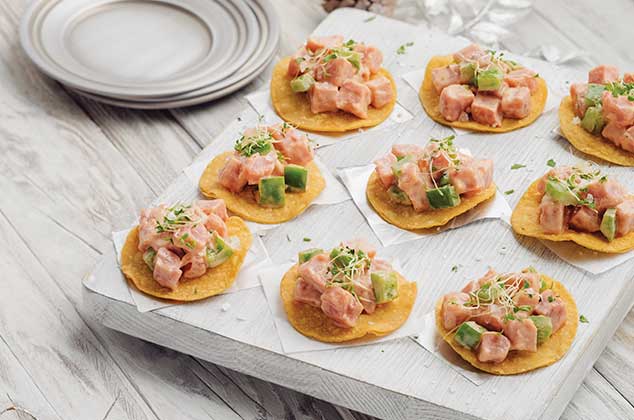 Tostaditas de atún picoso