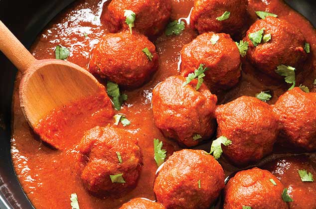 Receta de Albóndigas en chile morita