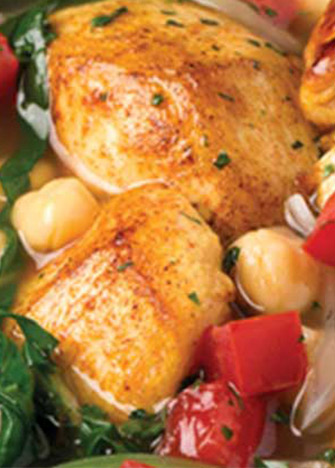 cazuela pollo con garbanzos