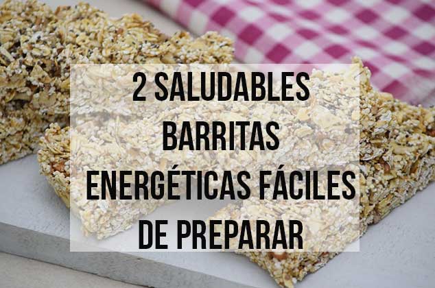 2 saludables barritas energéticas fáciles de preparar