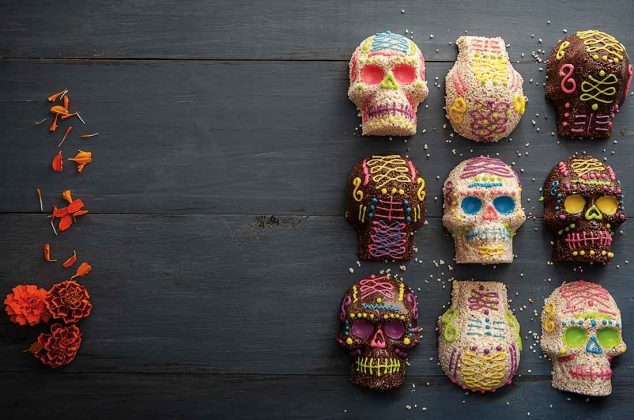 Calaveritas de amaranto con chocolate