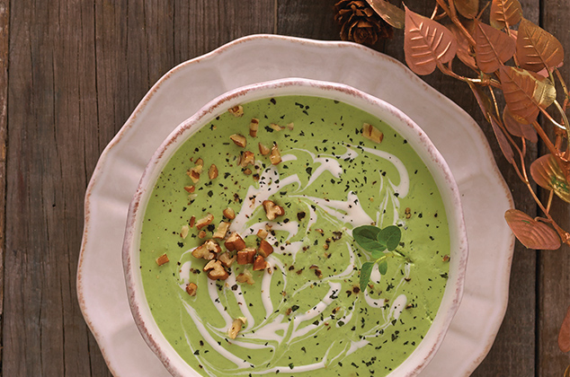 Crema de cilantro con nuez