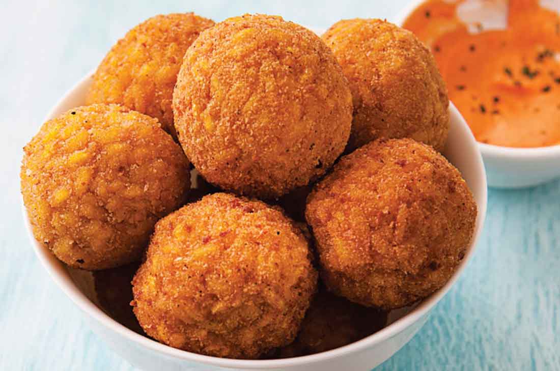 Croquetas de arroz amarillo