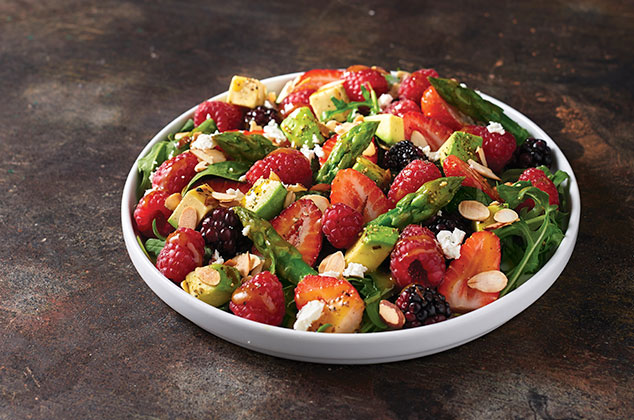 ensalada de frutos rojos y esparragos - ensaladas con fruta