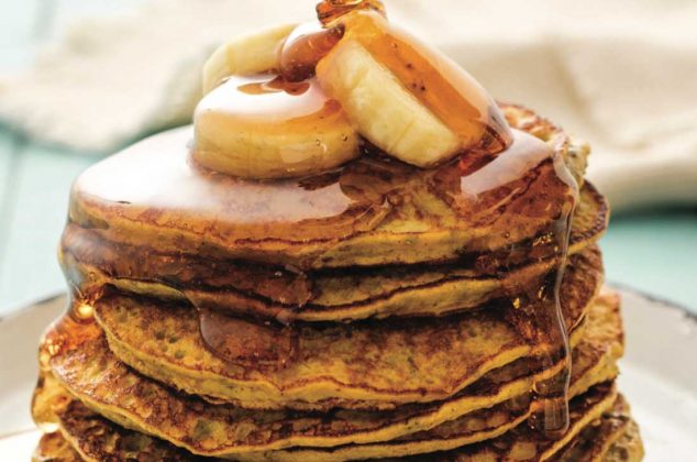 Hotcakes de chía y plátano