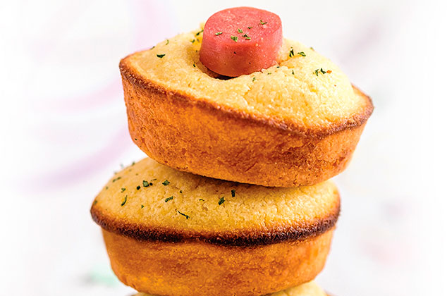 Panqué salado de salchicha | Muffins para niños
