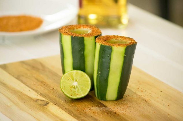 SHOTS DE TEQUILA CON PEPINO