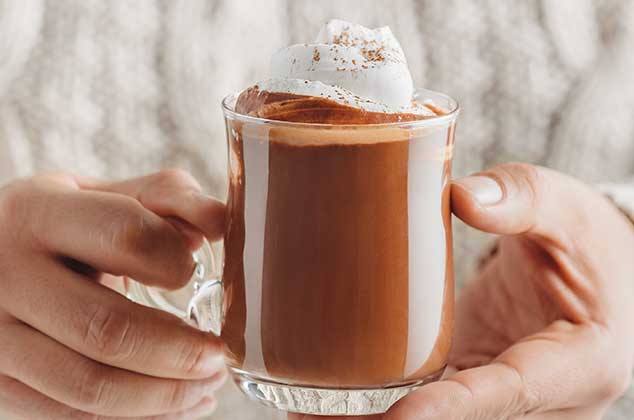 receta para preparar bebida de cocoa caliente