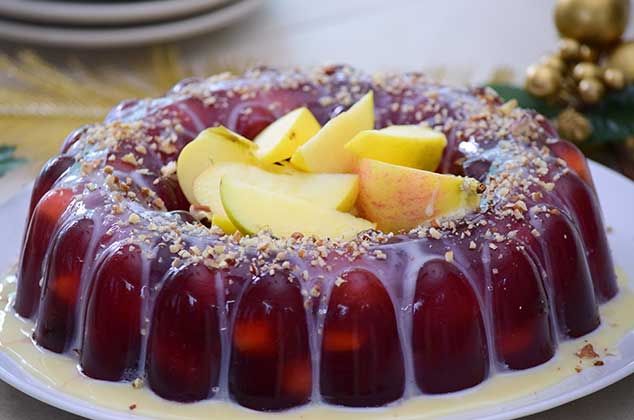 Gelatina de ponche navideño