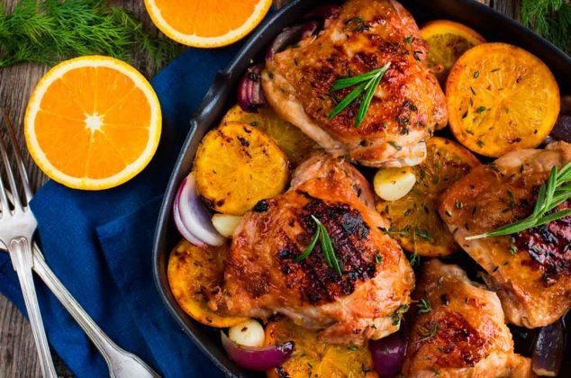 Pollo a la naranja