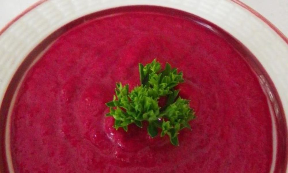 Receta de crema de betabel