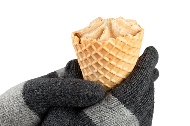 Comer helado cuando hace frío