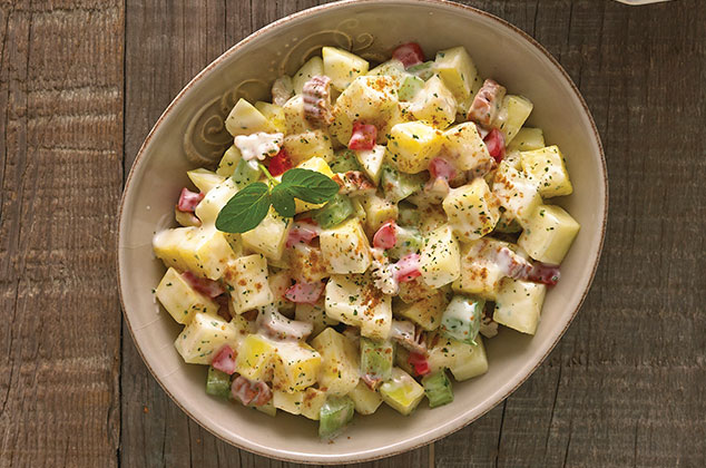 Ensalada de manzana con trocitos de cereza