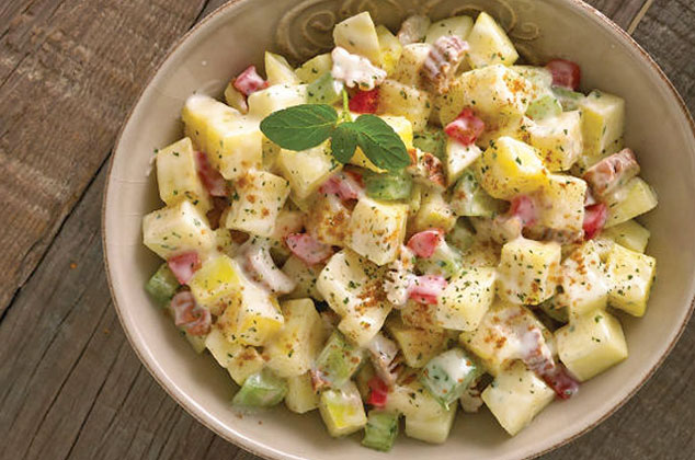 Ensalada de manzana con trocitos de cereza