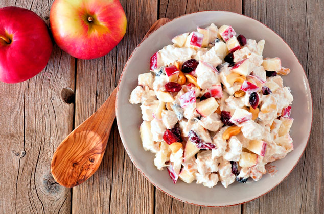 Ensalada de manzana con cerezas