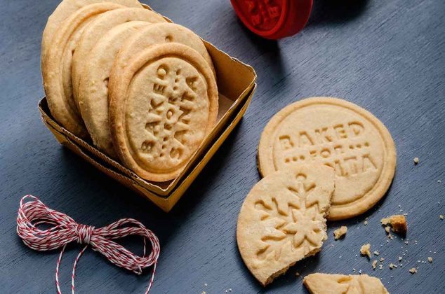 Galletas de mantequilla con miel para navidad