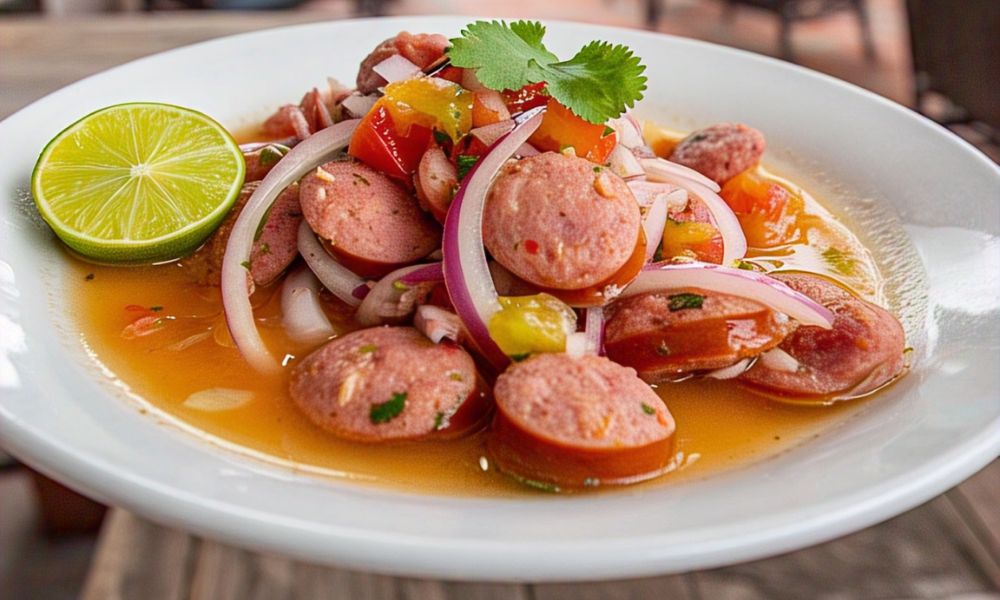 Receta de ceviche de salchichas sencillo