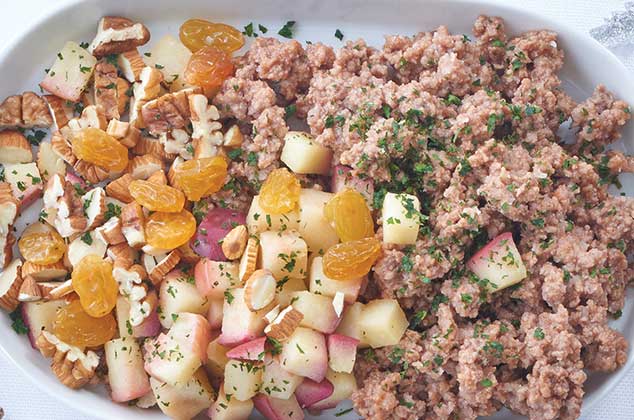 Relleno de ternera con frutos secos